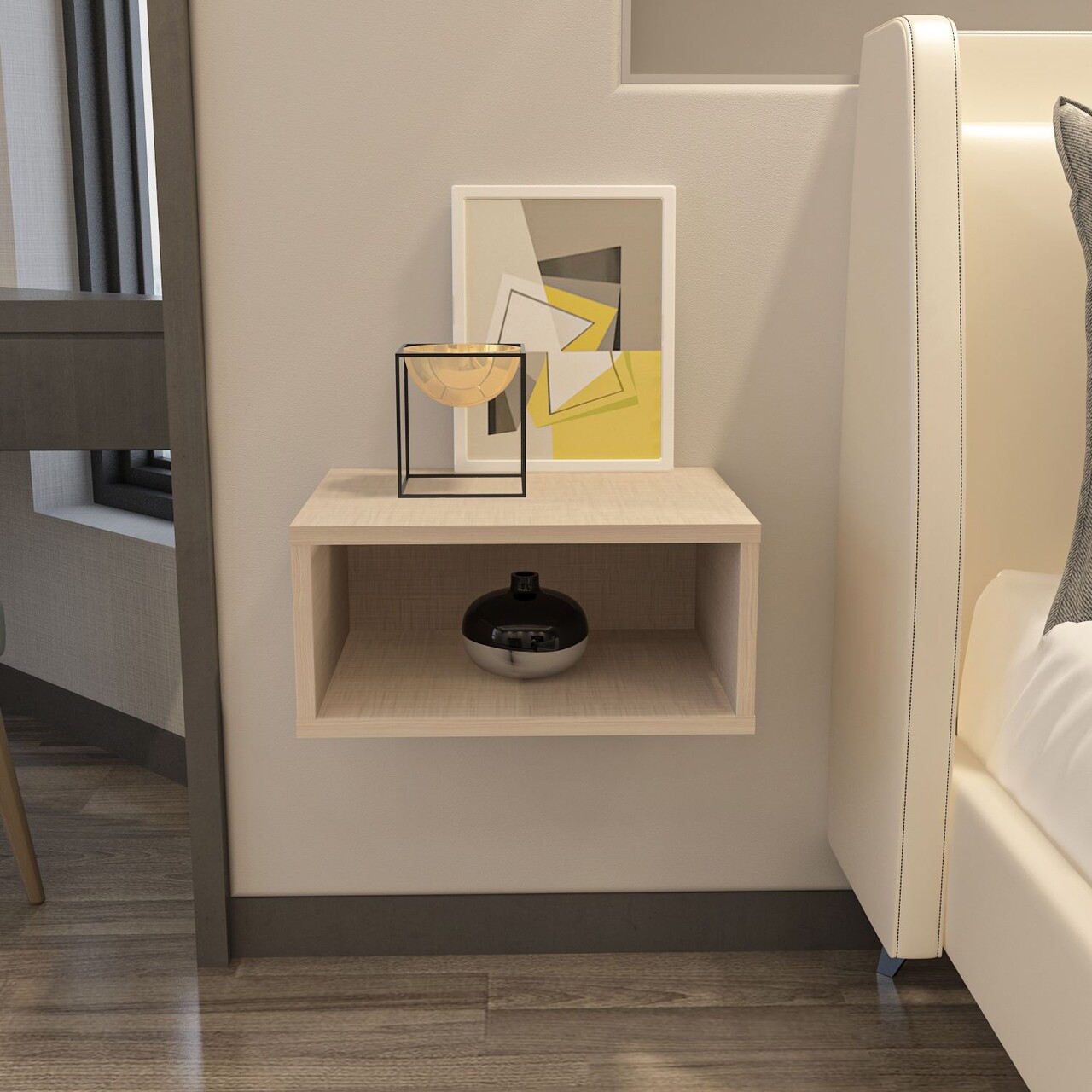 Noptiera, Hanah Home, Dora, 45x21.1x35 cm, Bej - imagine 6